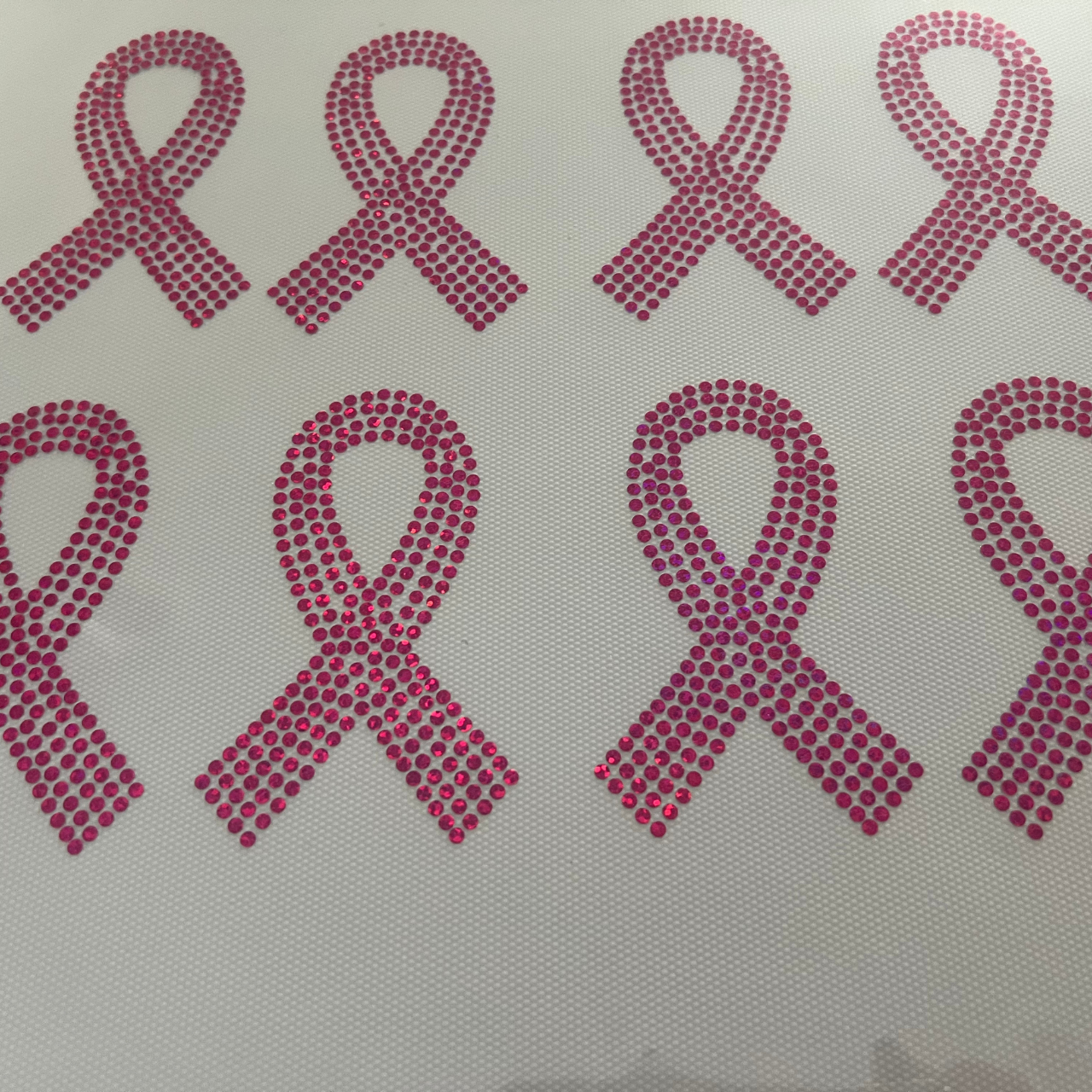 Breast Cancer Awareness Ribbons Spangle (Set Of 8)