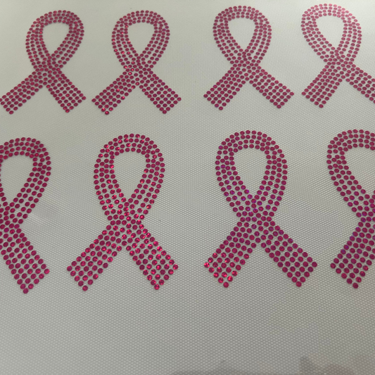 Breast Cancer Awareness Ribbons Spangle (Set Of 8)