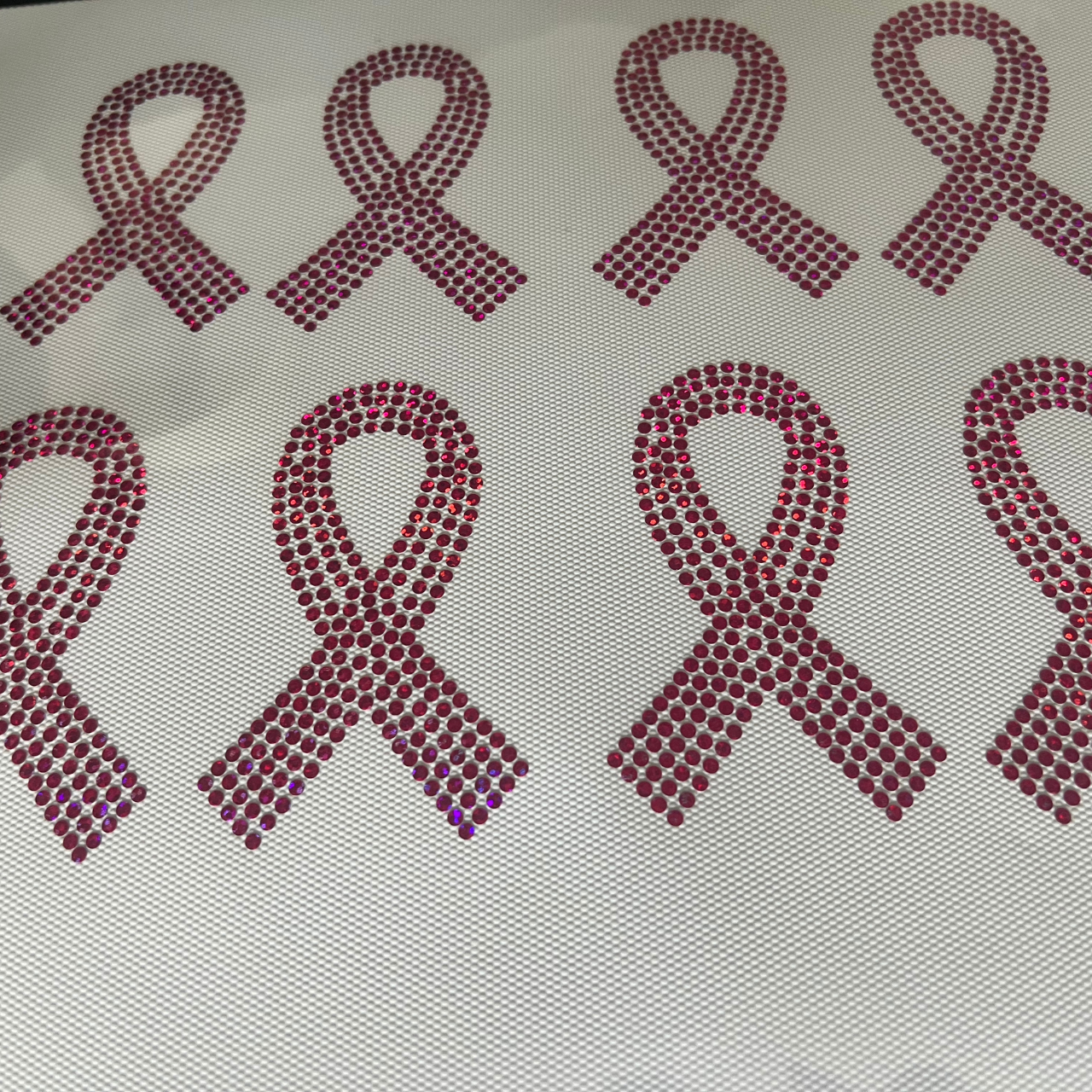 Breast Cancer Awareness Ribbons Spangle (Set Of 8)