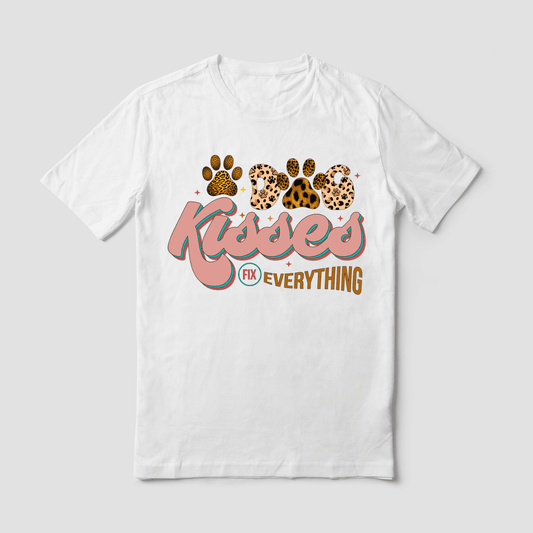 Dog Kisses Fix Everything (Pink Font)