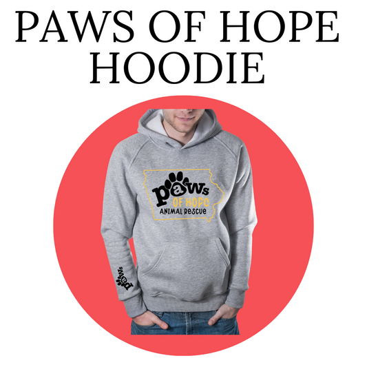 Paws Of Hope Grey Hoodie