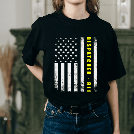 Dispatch 911 Distressed Flag