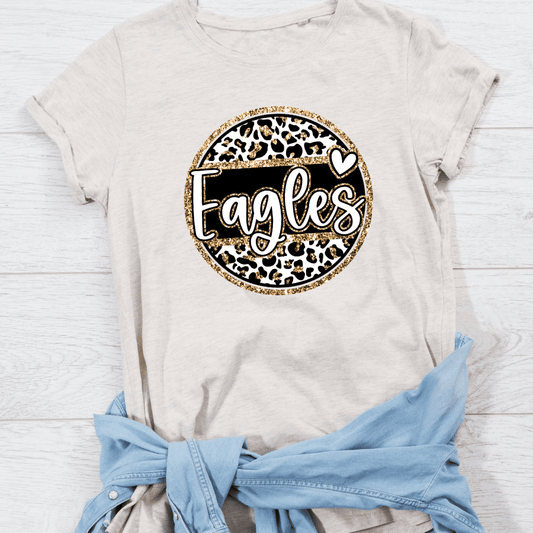 Eagles Leopard Print And Gold Glitter