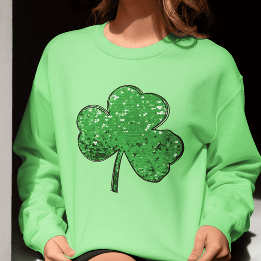 Faux Sequins Clover