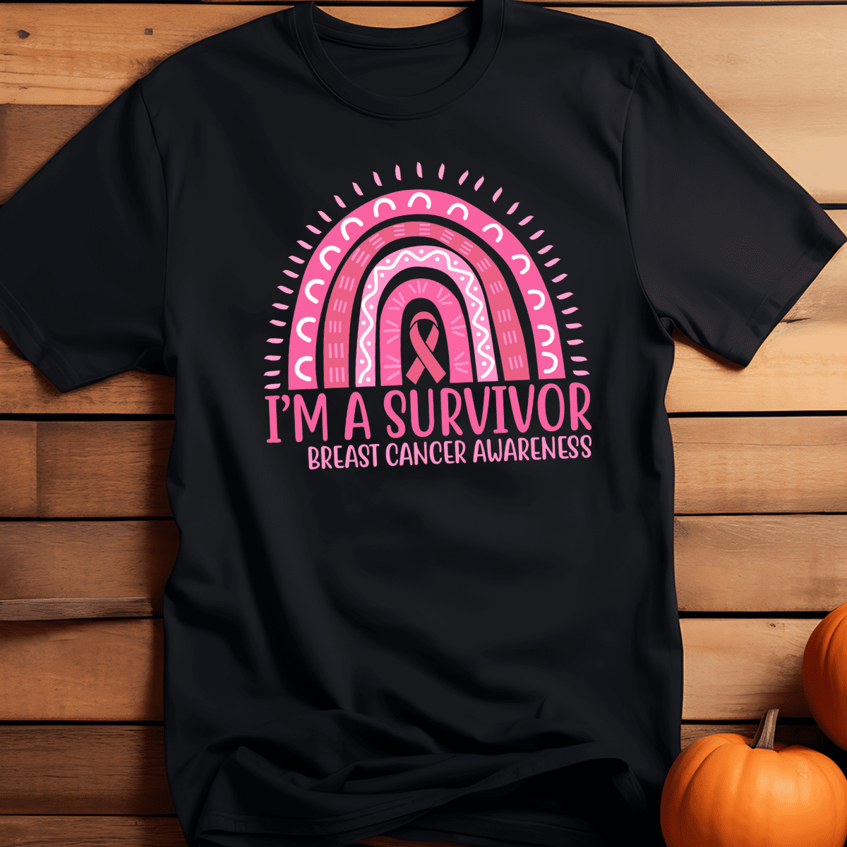 I'm A Survivor Breast Cancer Awareness (Rainbow)