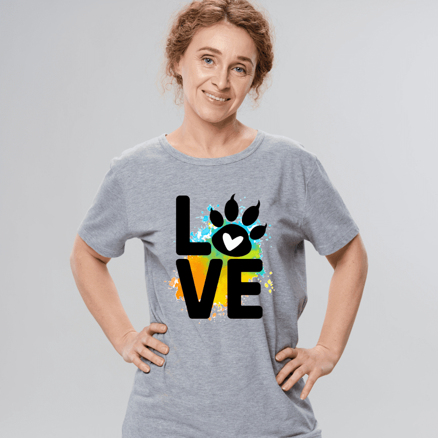 Love With Pawprint Color