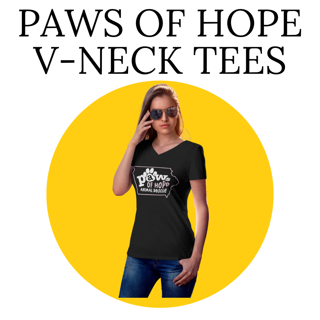 Paws Of Hope V-Neck T-Shirts