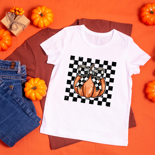 Checkered Retro Pumpkin Coquette