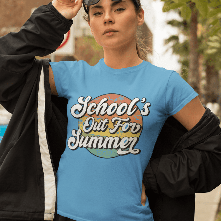 Beaching Not Teaching(Sun and Retro Font)