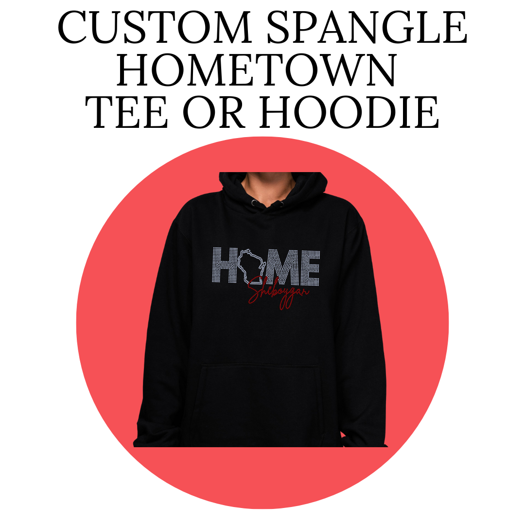 Custom Spangle Hoodie- Your State Your City