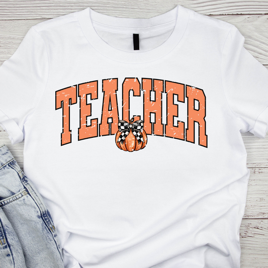 Teacher Pumpkin Retro